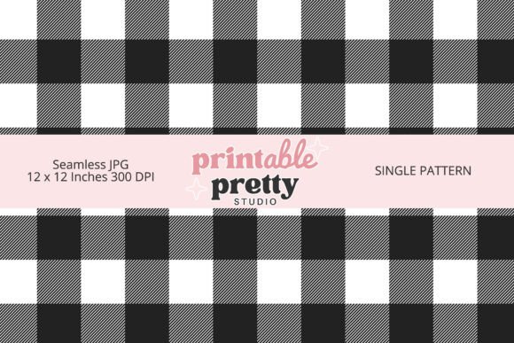 Download Black and White Buffalo Plaid Seamless - Buffalo plaid Collection