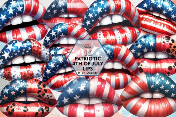 Download Patriotic 4th of July Lips Sublimation - Lips sublimation Collection