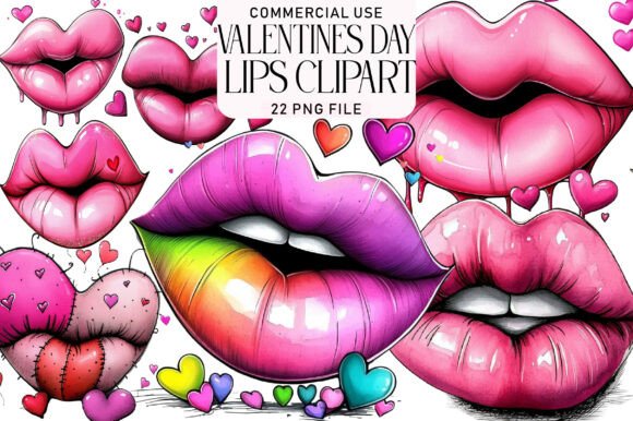 Download Valentines Day Lips Sublimation Clipart - Lips sublimation Collection