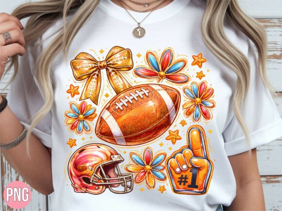 Download Glitter Bow and Flowers Football PNG - Premium Resources