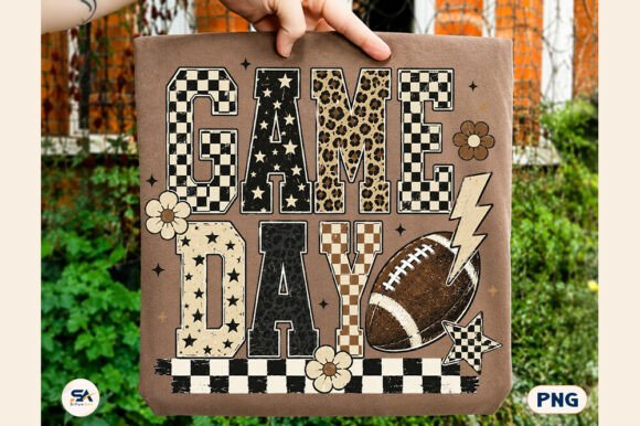 Download Checkered Game Day Football PNG Leopard - Football png Collection