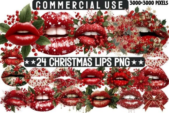 Download Christmas Lips Sublimation Bundle - Lips sublimation Collection