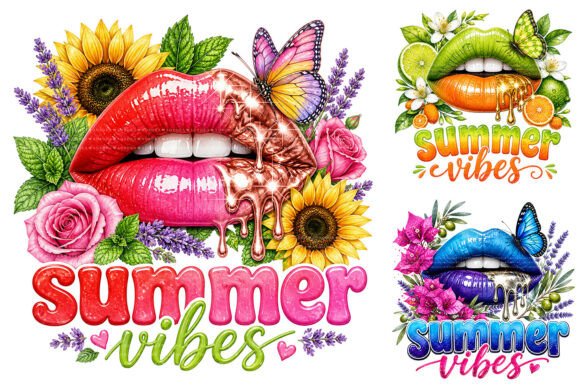 Download Summer Vibes Dripping Lips PNG - Dripping lips Collection